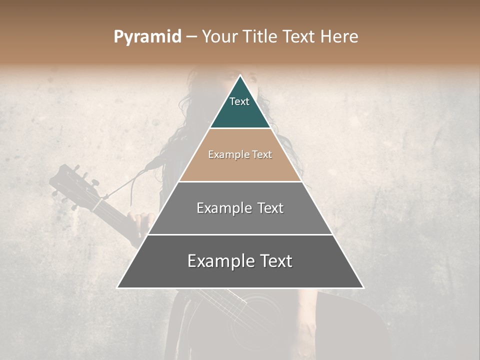 Girl Instrument Woman PowerPoint Template