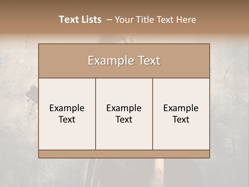 Girl Instrument Woman PowerPoint Template