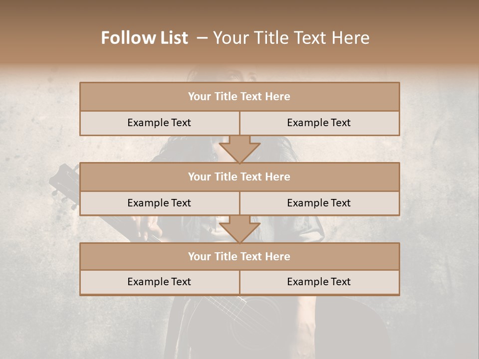 Girl Instrument Woman PowerPoint Template