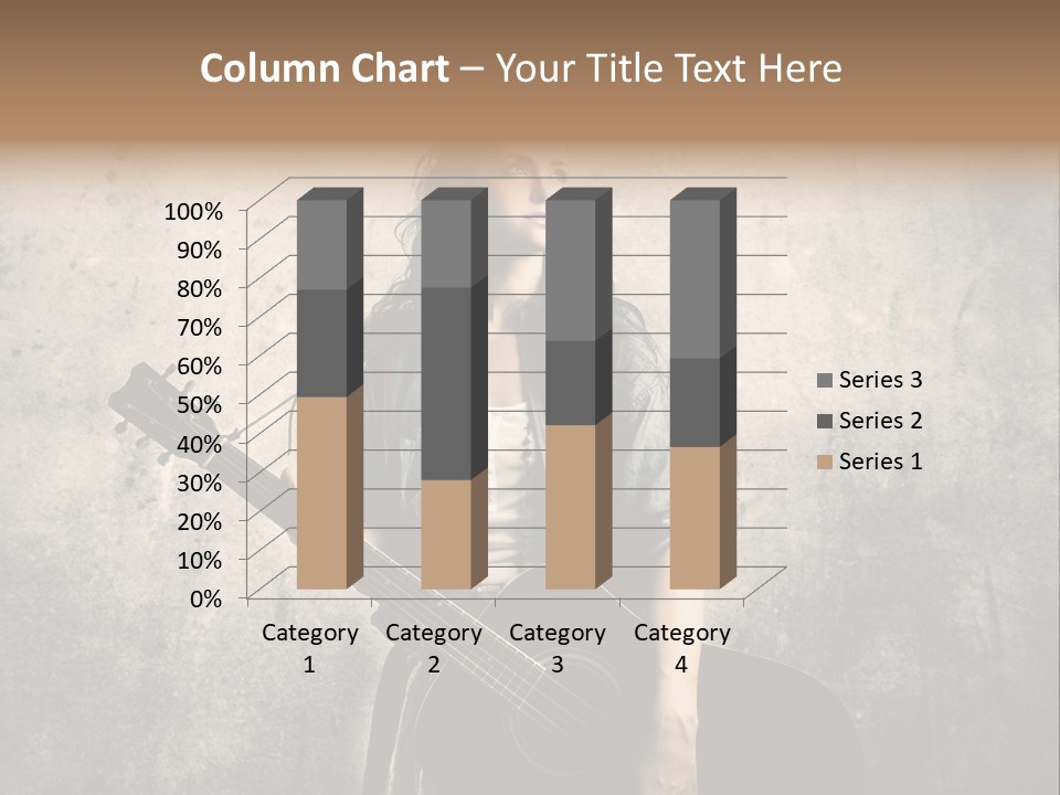 Girl Instrument Woman PowerPoint Template