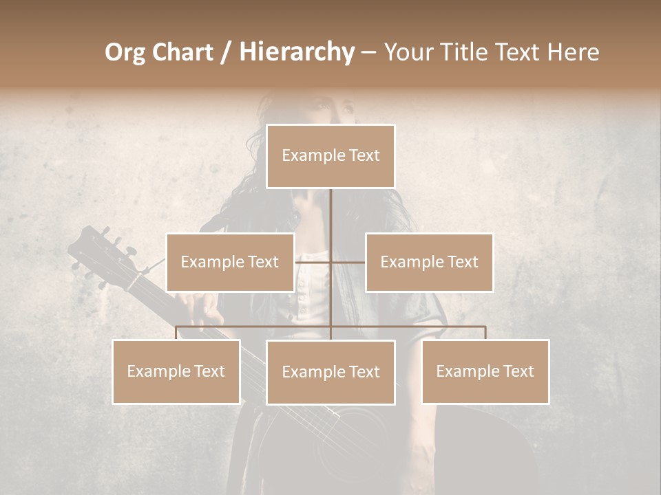 Girl Instrument Woman PowerPoint Template