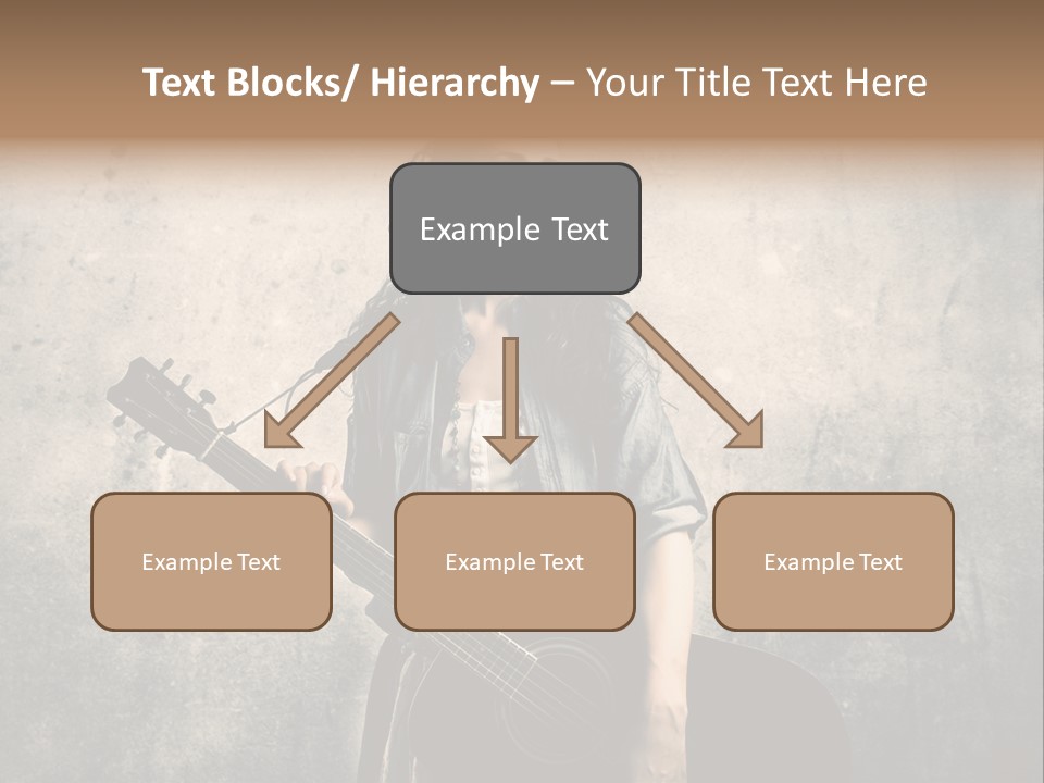 Girl Instrument Woman PowerPoint Template