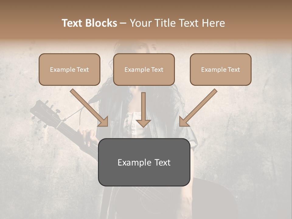 Girl Instrument Woman PowerPoint Template