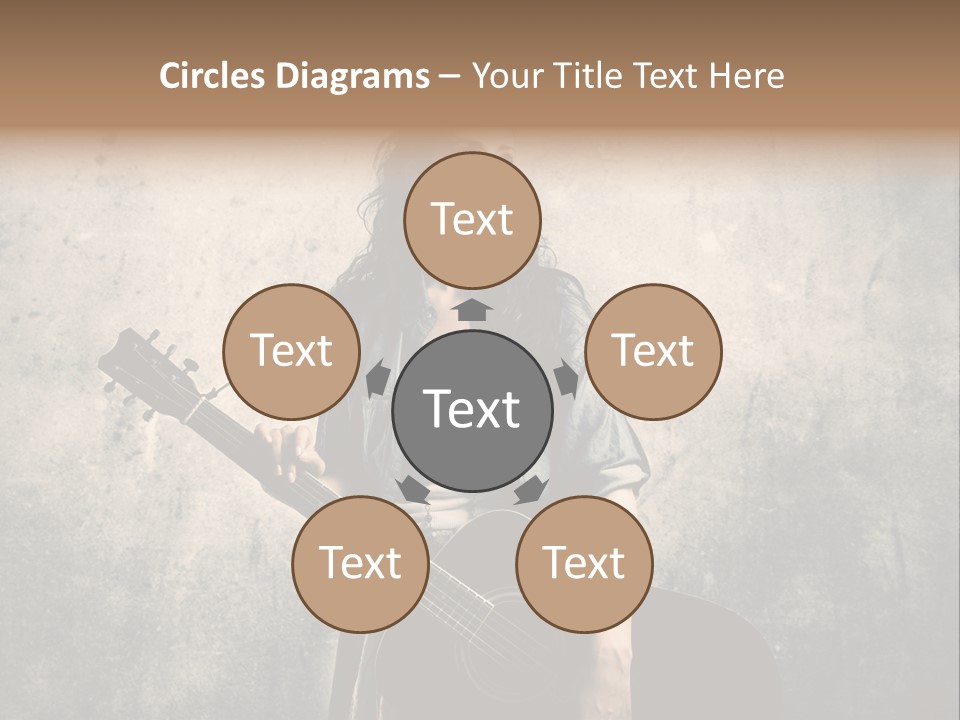 Girl Instrument Woman PowerPoint Template