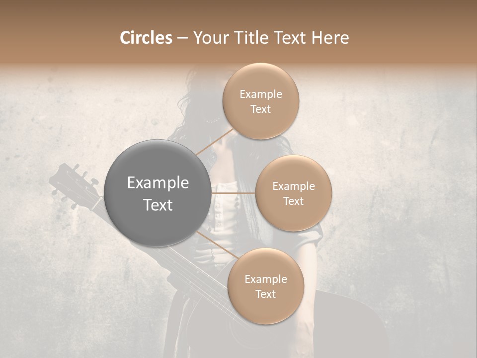 Girl Instrument Woman PowerPoint Template