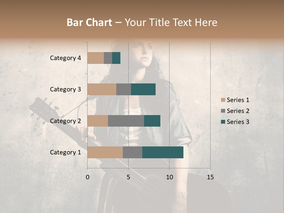 Girl Instrument Woman PowerPoint Template