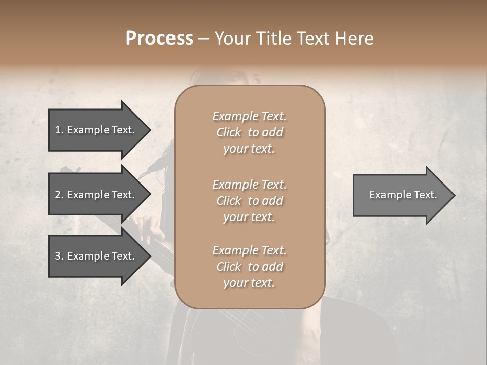 Girl Instrument Woman PowerPoint Template