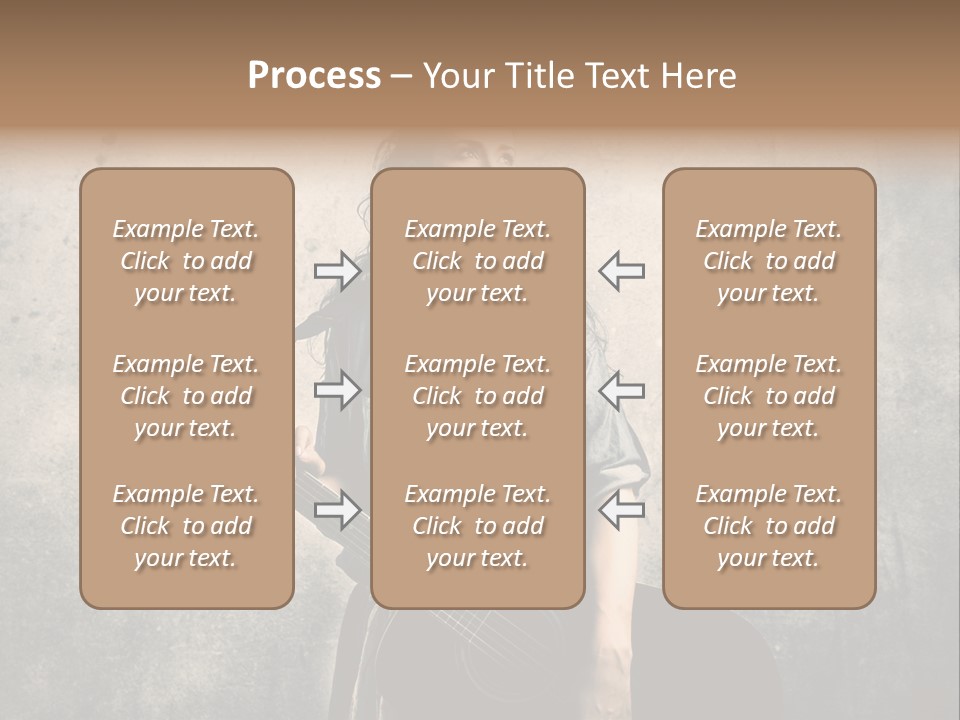 Girl Instrument Woman PowerPoint Template