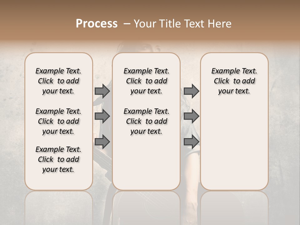 Girl Instrument Woman PowerPoint Template