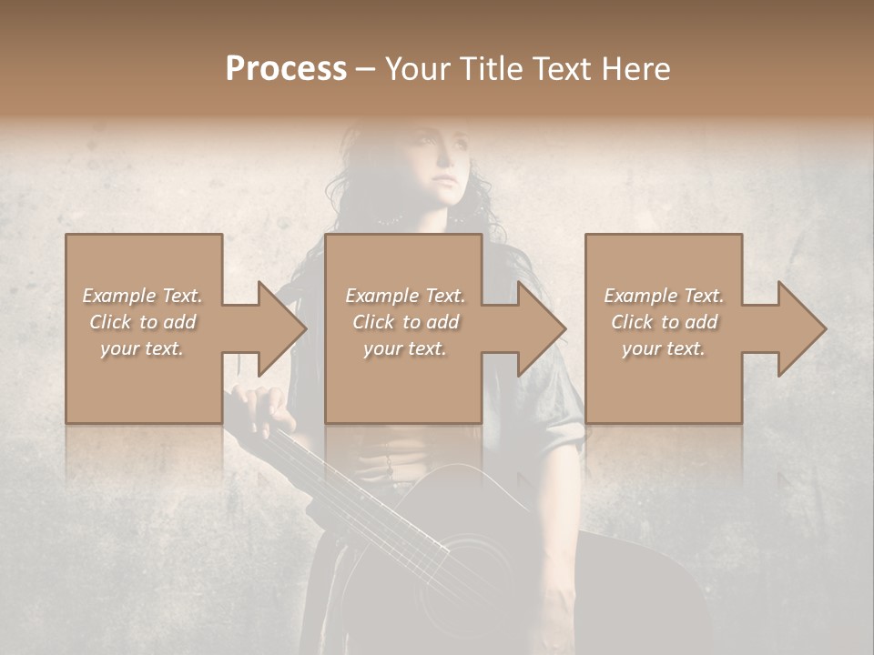 Girl Instrument Woman PowerPoint Template