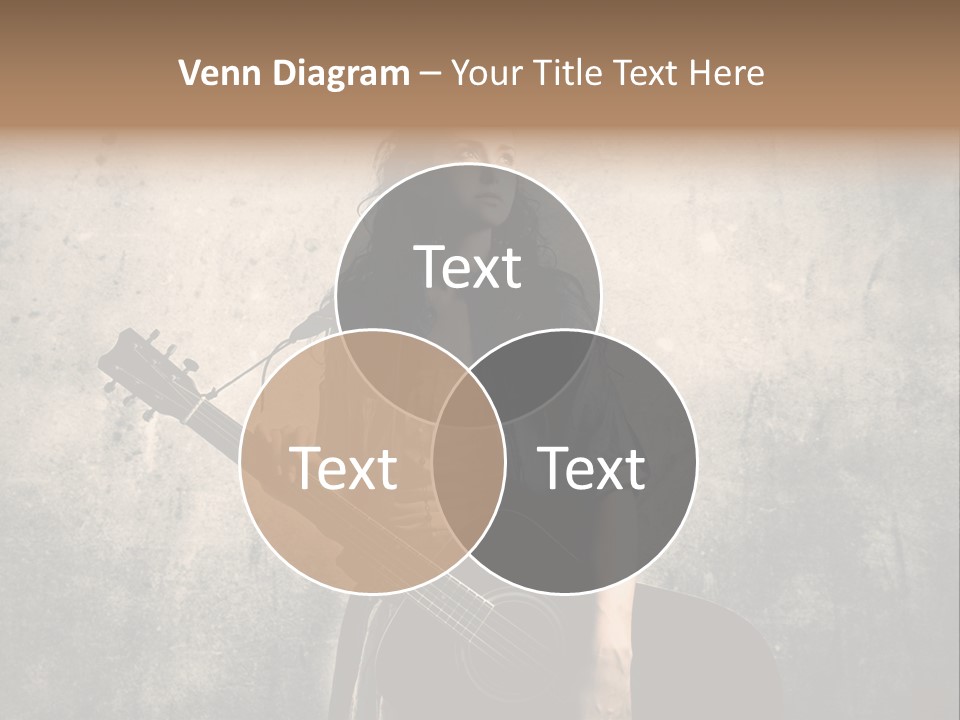 Girl Instrument Woman PowerPoint Template