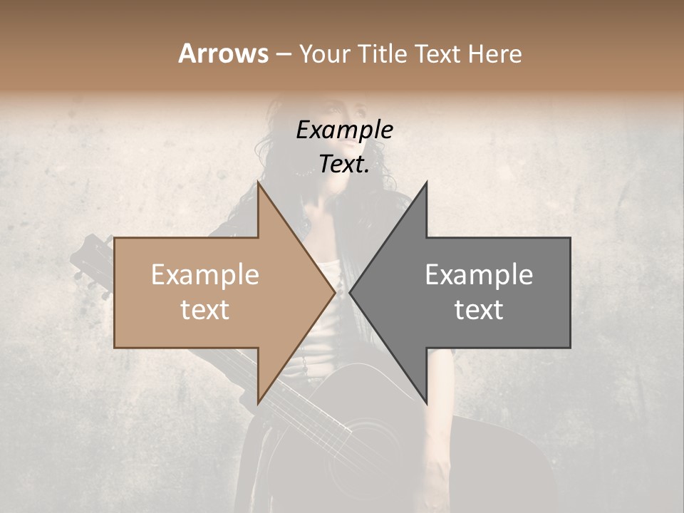 Girl Instrument Woman PowerPoint Template