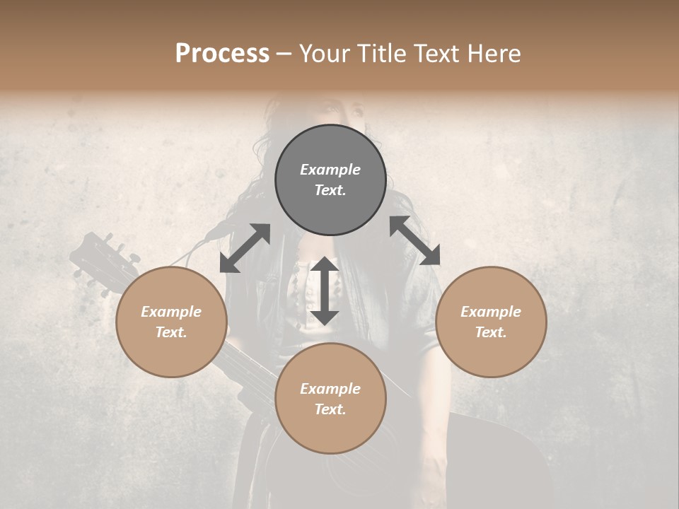 Girl Instrument Woman PowerPoint Template
