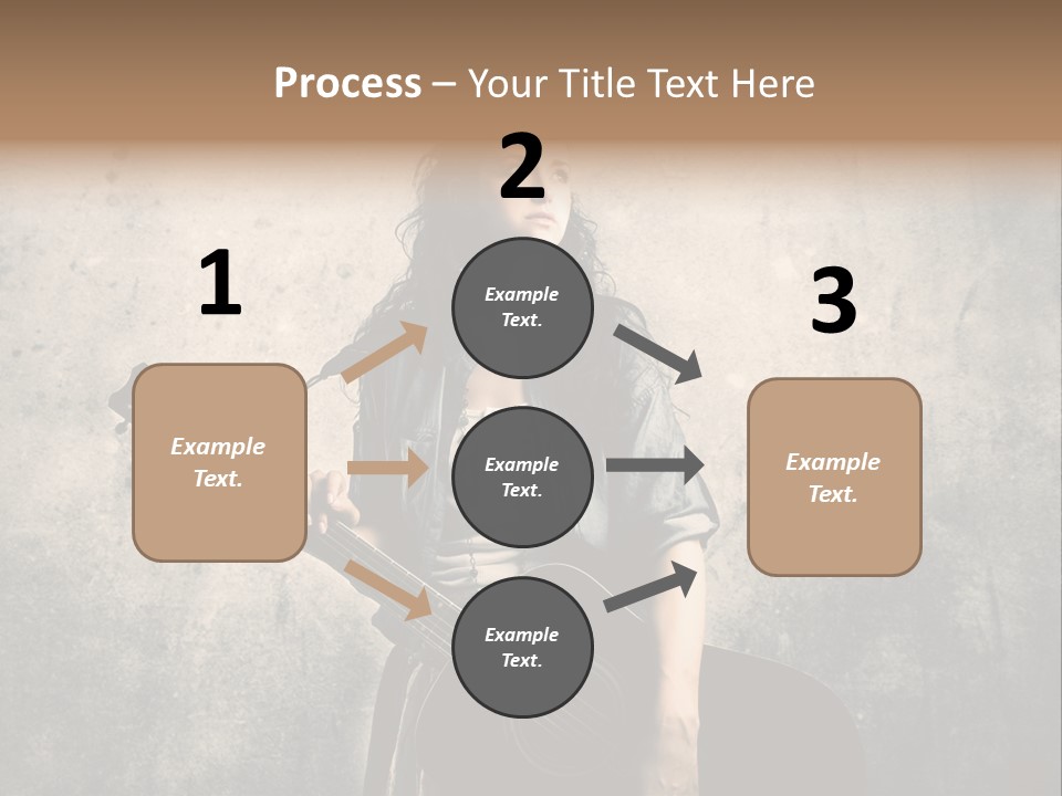 Girl Instrument Woman PowerPoint Template