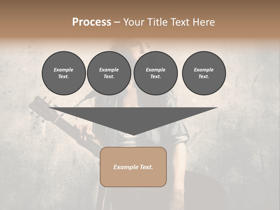 Girl Instrument Woman PowerPoint Template