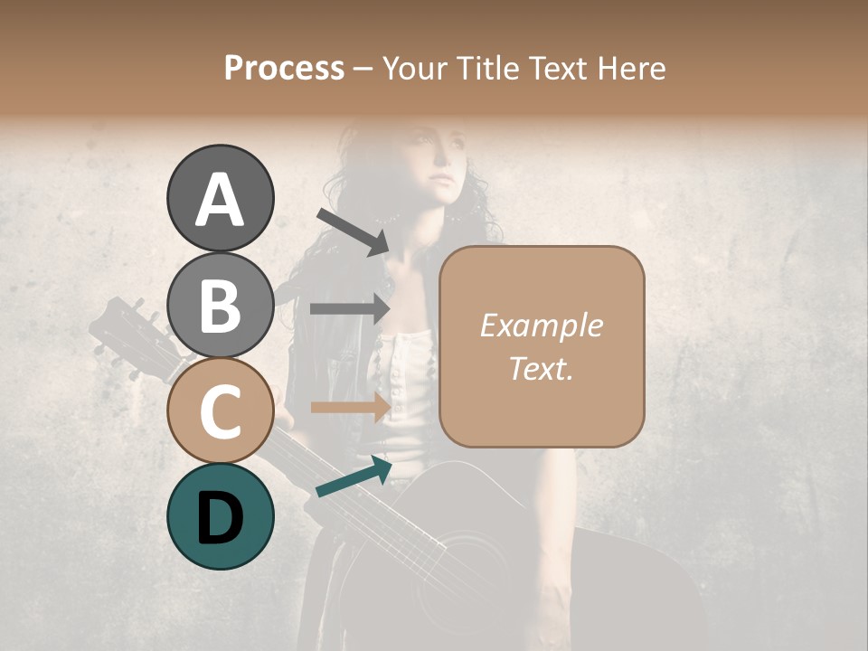 Girl Instrument Woman PowerPoint Template