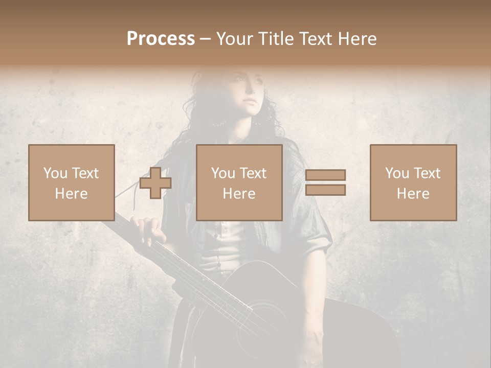 Girl Instrument Woman PowerPoint Template
