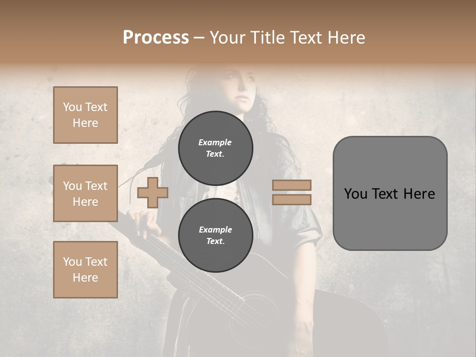 Girl Instrument Woman PowerPoint Template