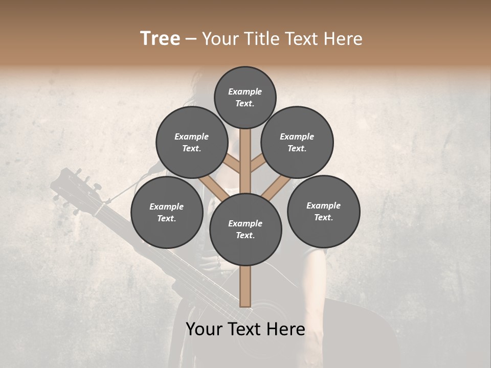 Girl Instrument Woman PowerPoint Template