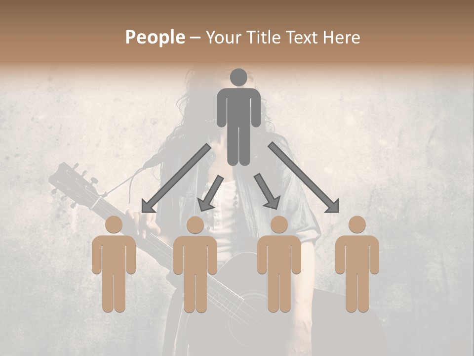 Girl Instrument Woman PowerPoint Template