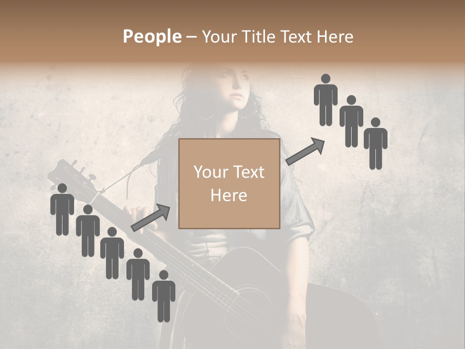 Girl Instrument Woman PowerPoint Template