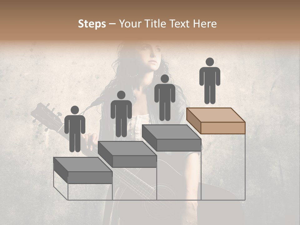 Girl Instrument Woman PowerPoint Template