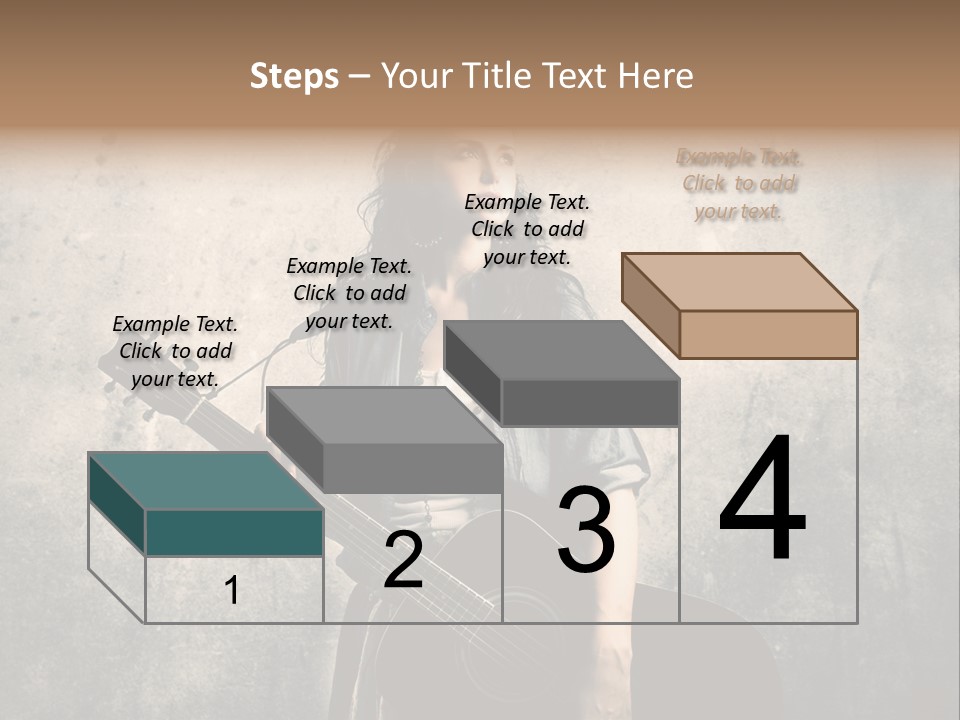 Girl Instrument Woman PowerPoint Template