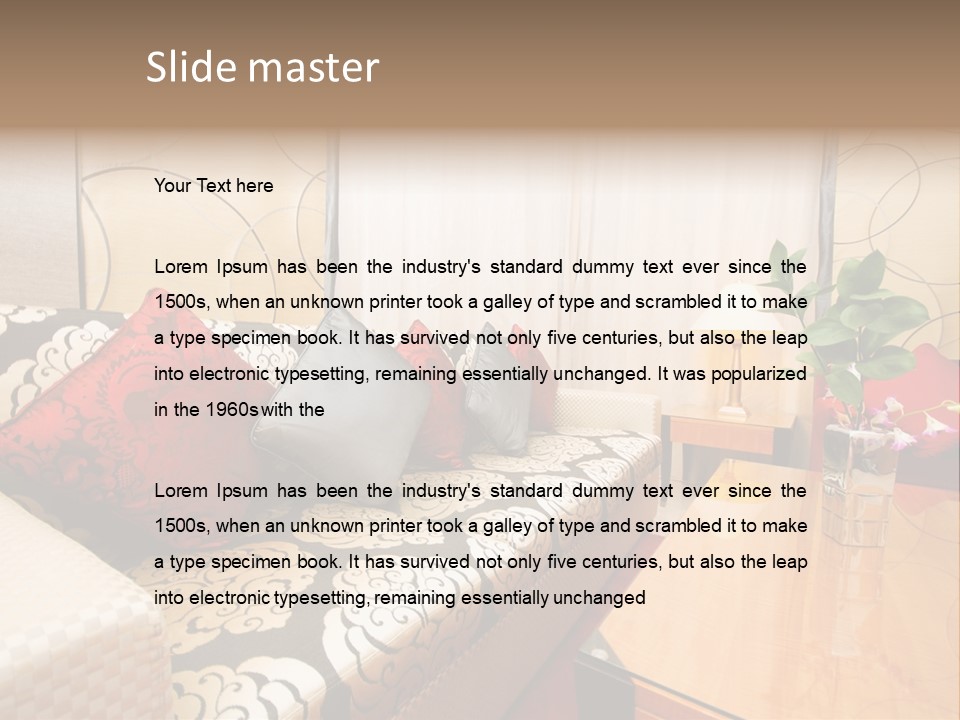 Chair Window Carpet PowerPoint Template