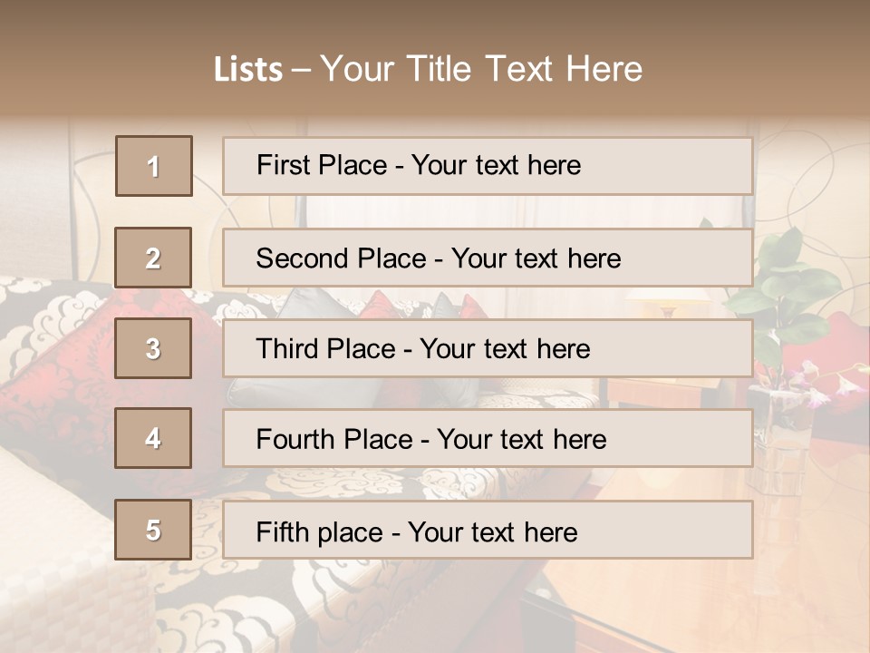 Chair Window Carpet PowerPoint Template