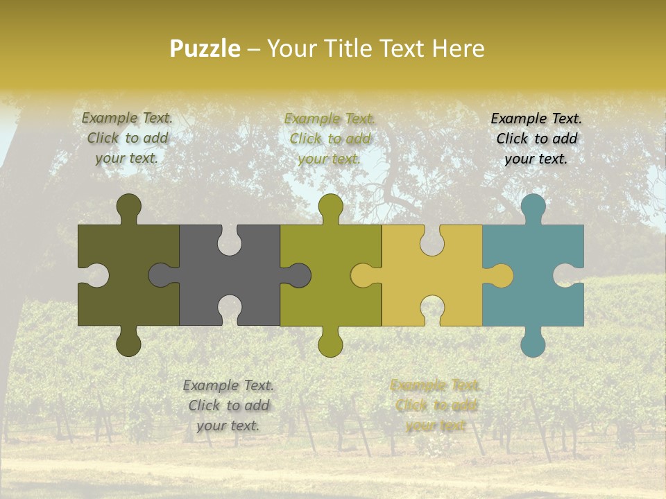 Agriculture Sunlight Wine PowerPoint Template