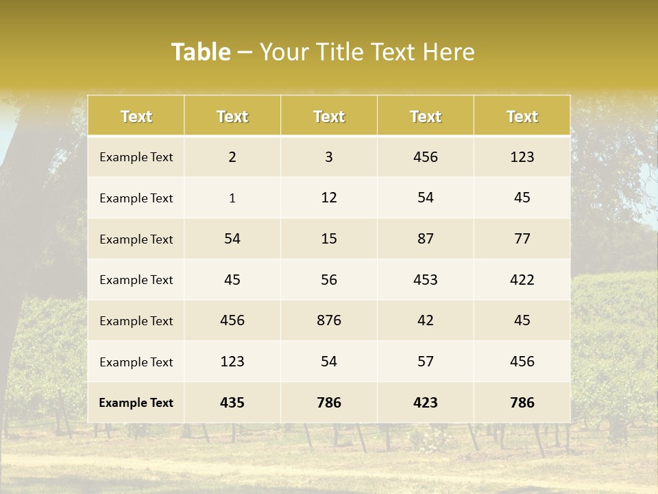Agriculture Sunlight Wine PowerPoint Template
