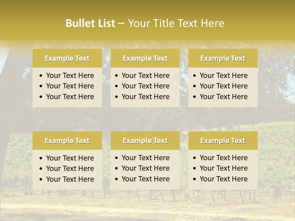 Agriculture Sunlight Wine PowerPoint Template