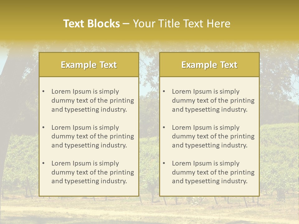 Agriculture Sunlight Wine PowerPoint Template
