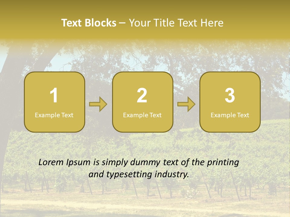 Agriculture Sunlight Wine PowerPoint Template