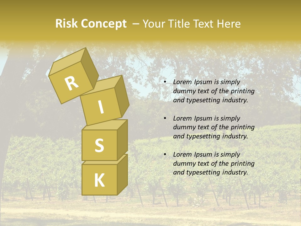 Agriculture Sunlight Wine PowerPoint Template