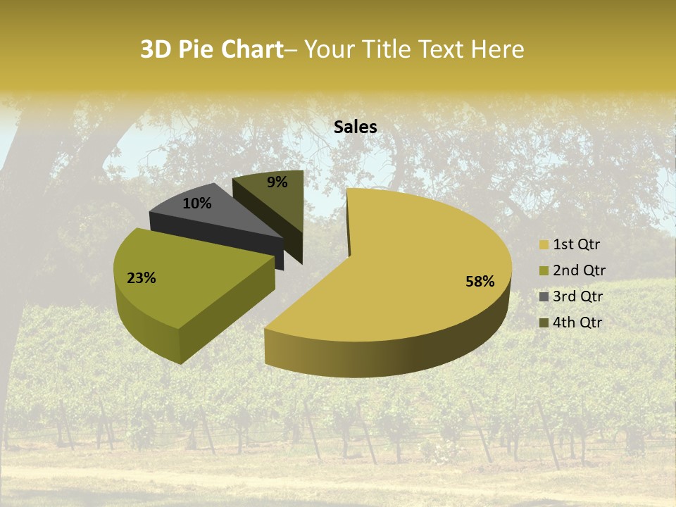 Agriculture Sunlight Wine PowerPoint Template