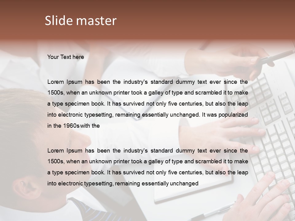 Adult Explaining Businesspeople PowerPoint Template