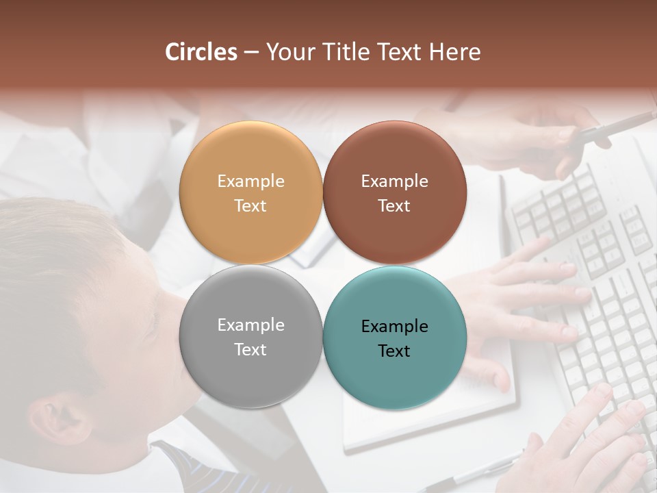 Adult Explaining Businesspeople PowerPoint Template