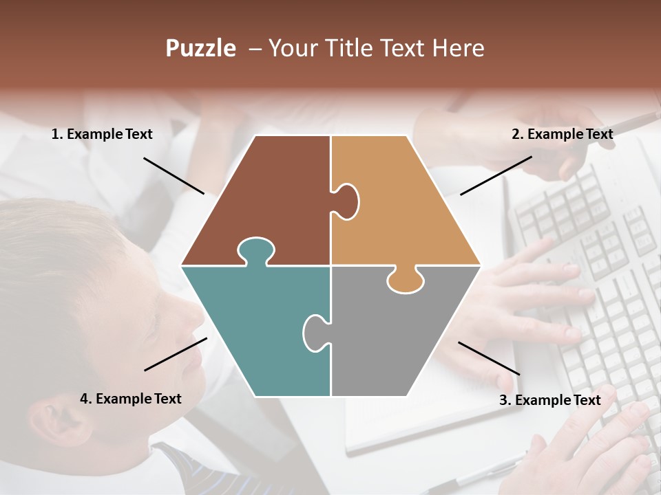 Adult Explaining Businesspeople PowerPoint Template