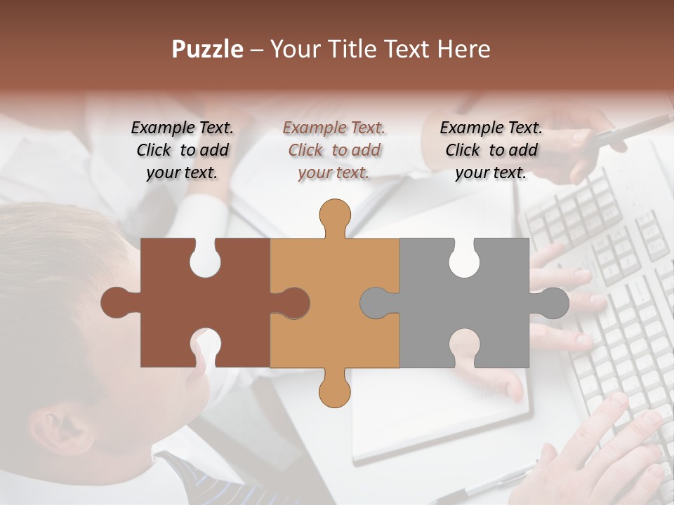 Adult Explaining Businesspeople PowerPoint Template