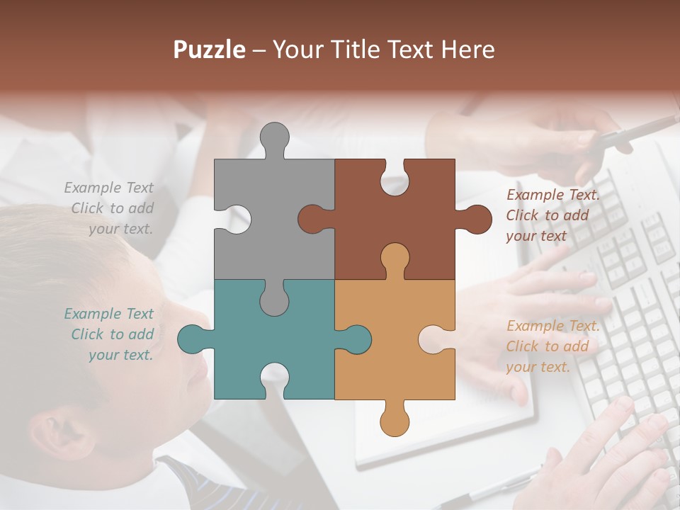 Adult Explaining Businesspeople PowerPoint Template