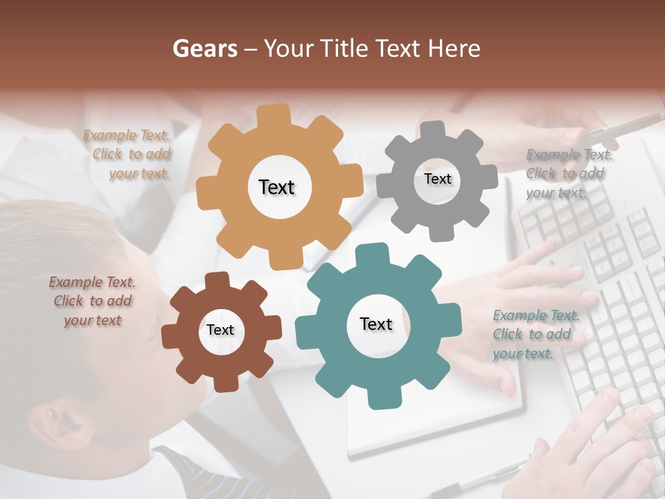 Adult Explaining Businesspeople PowerPoint Template