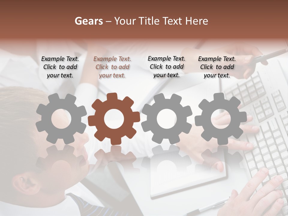 Adult Explaining Businesspeople PowerPoint Template