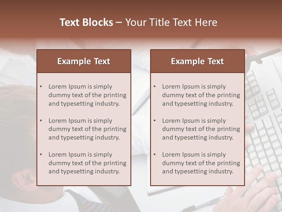 Adult Explaining Businesspeople PowerPoint Template