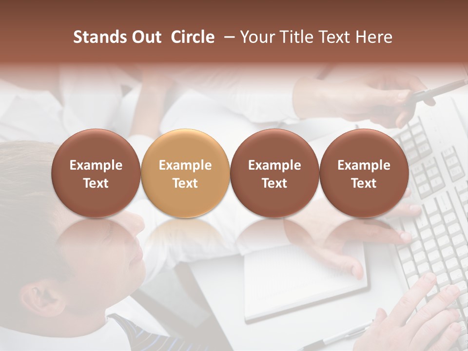 Adult Explaining Businesspeople PowerPoint Template