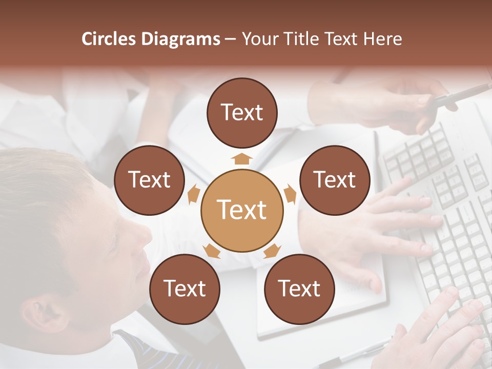 Adult Explaining Businesspeople PowerPoint Template