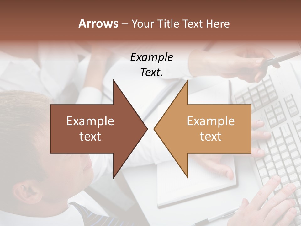 Adult Explaining Businesspeople PowerPoint Template