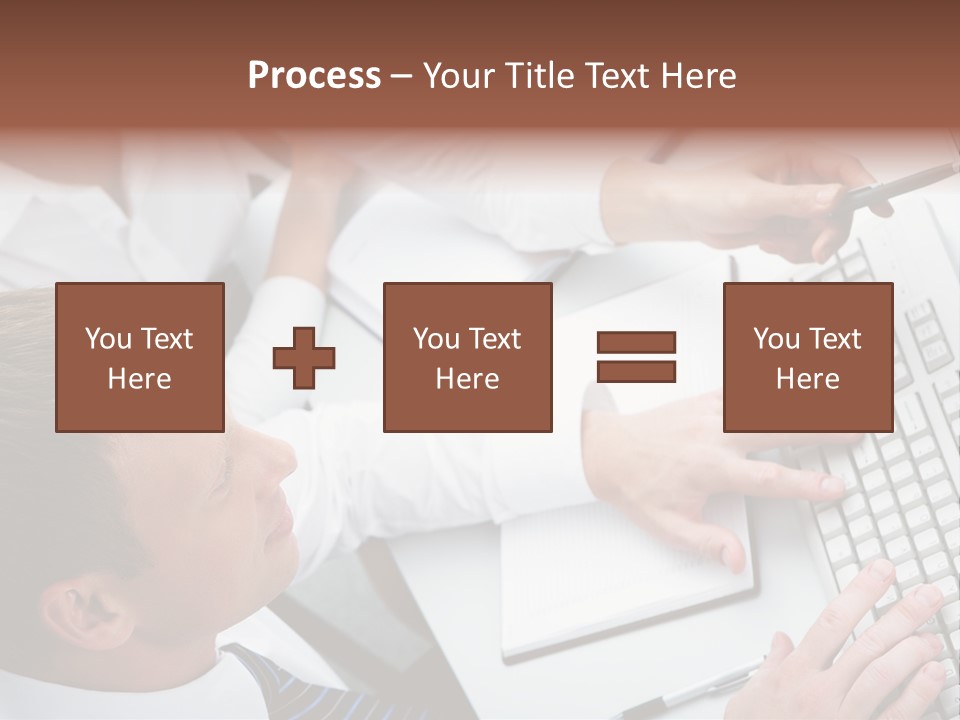 Adult Explaining Businesspeople PowerPoint Template