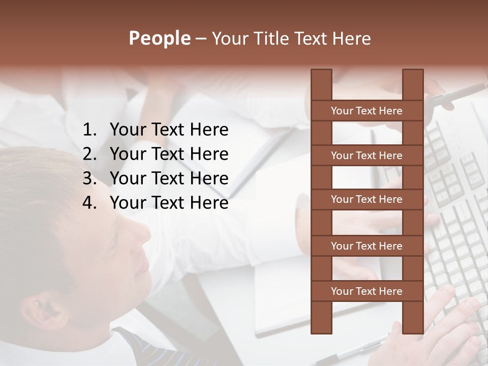 Adult Explaining Businesspeople PowerPoint Template