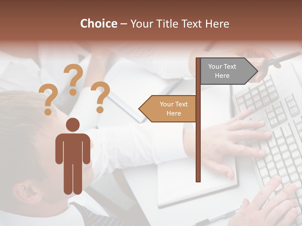 Adult Explaining Businesspeople PowerPoint Template